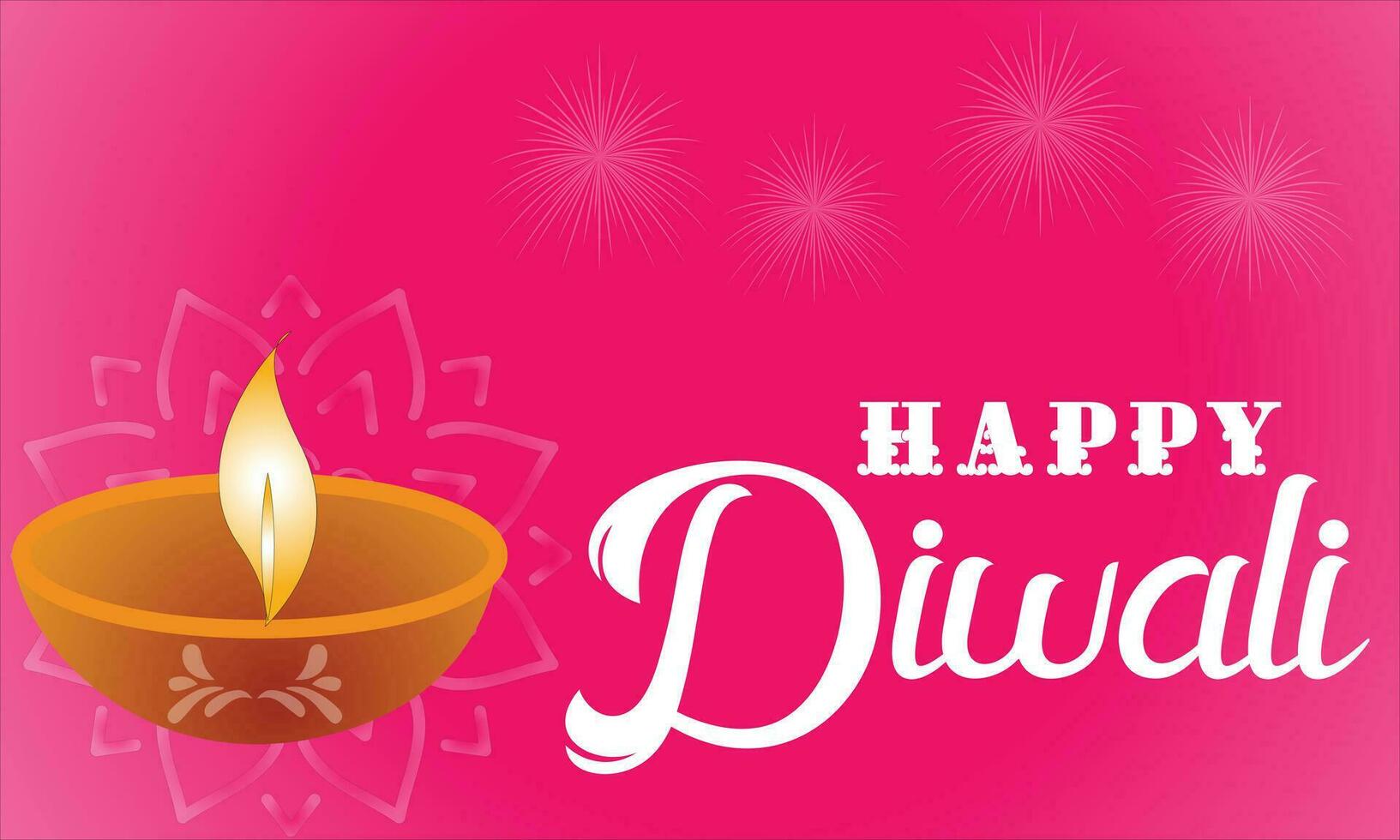 Diwali festival of lights colorful banner template design with decorative diya lamp. vector illustration.Print