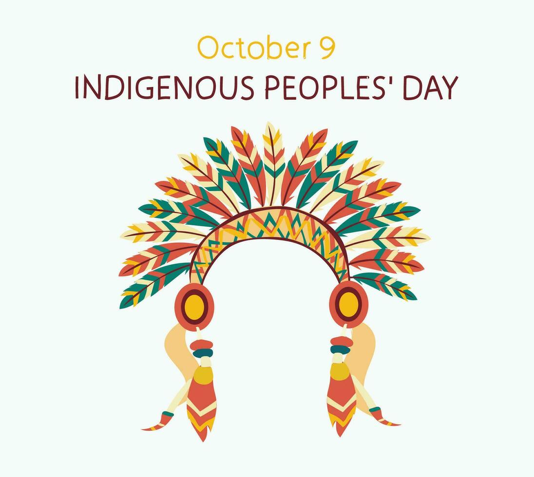 INDIGENOUS PEOPLES DAY vector illustration