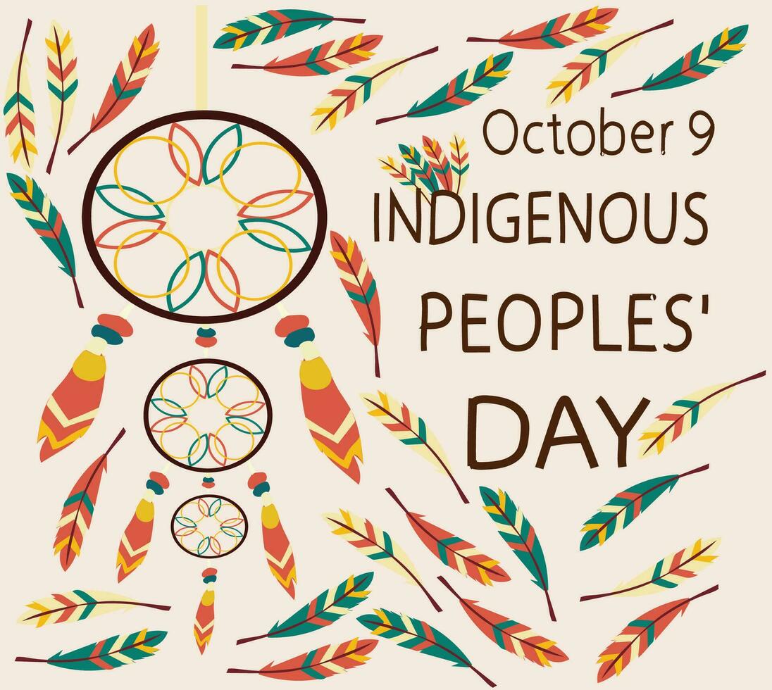 INDIGENOUS PEOPLES DAY vector illustration