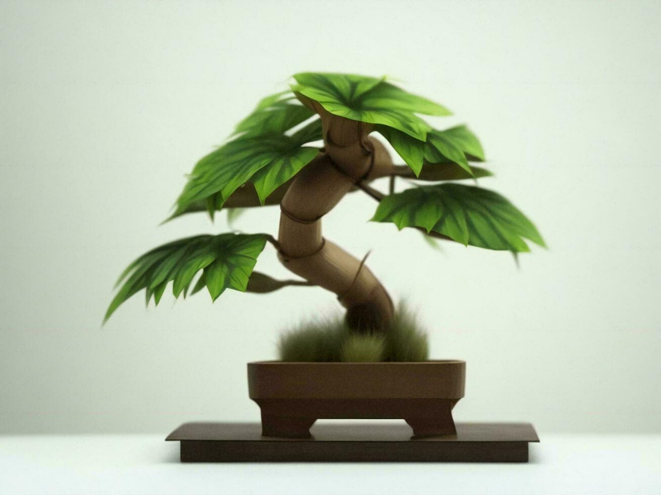 Beautiful expensive bonsai tree on white background ai generated photo