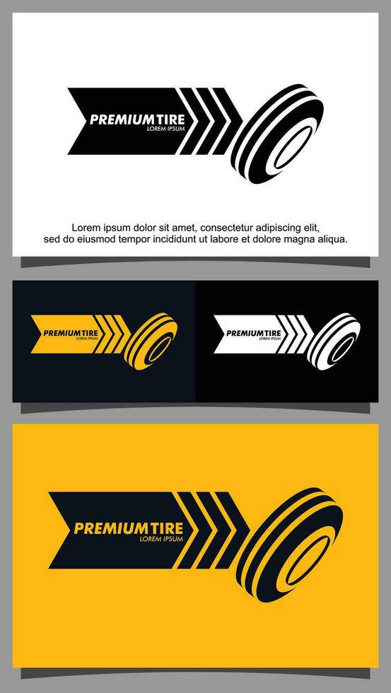 Vehicle tire logo template vector
