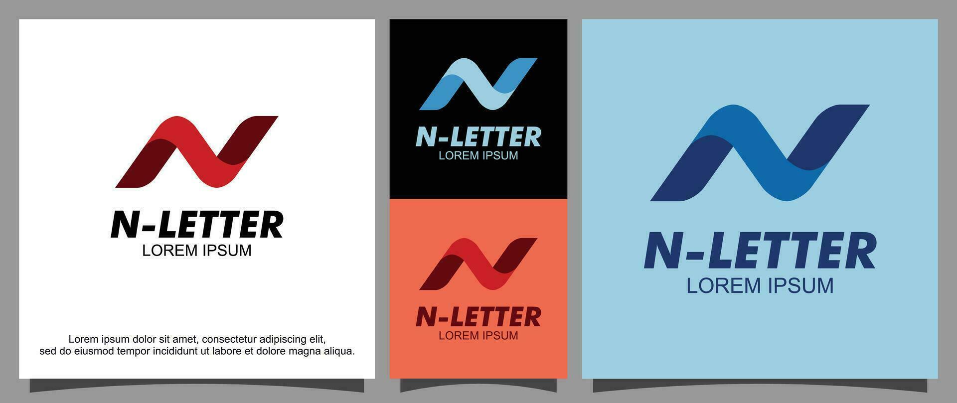 Letter N logo template vector
