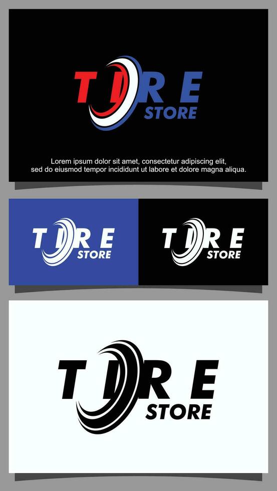 Vehicle tire logo template vector