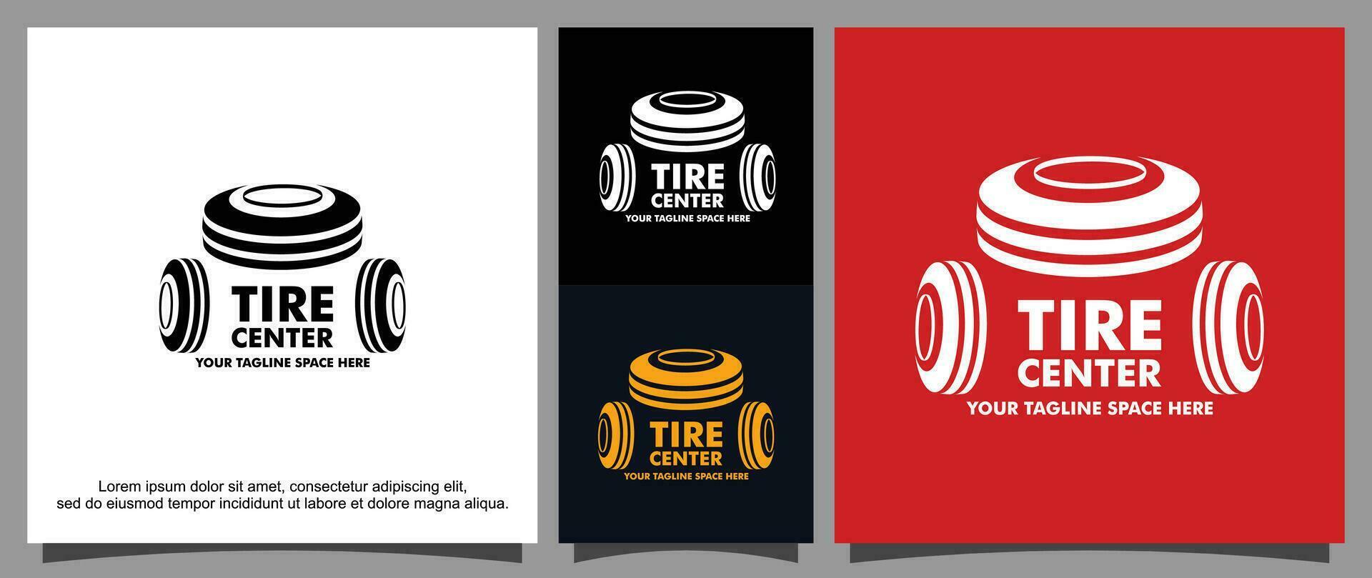 Vehicle tire logo template vector