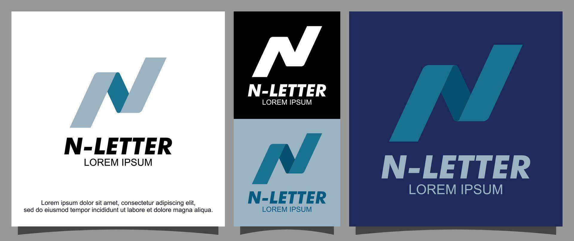 Letter N logo template vector