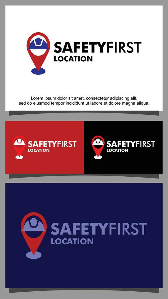 Location logo on map template vector