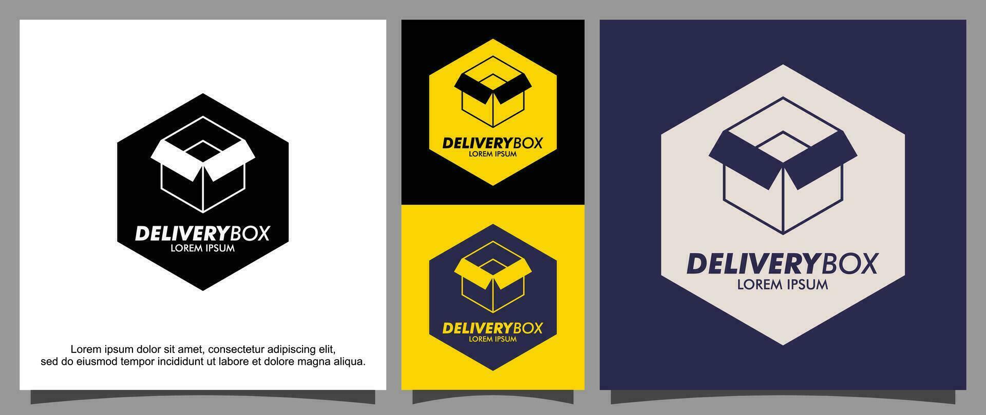 Fast delivery package logo template vector