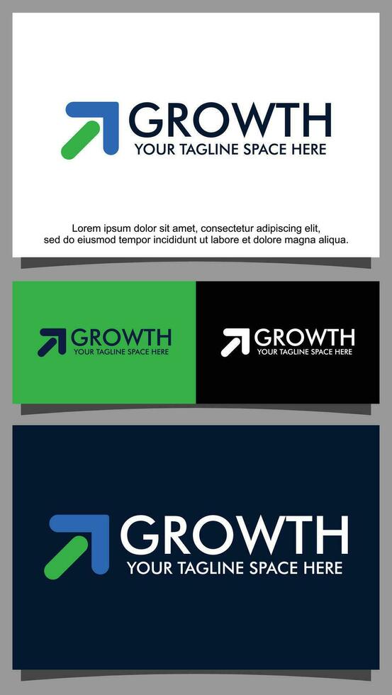 Up arrow growth logo template vector