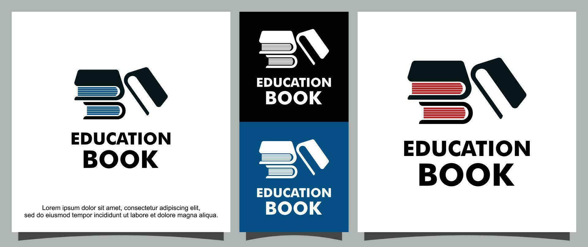 libros para educación logo modelo vector