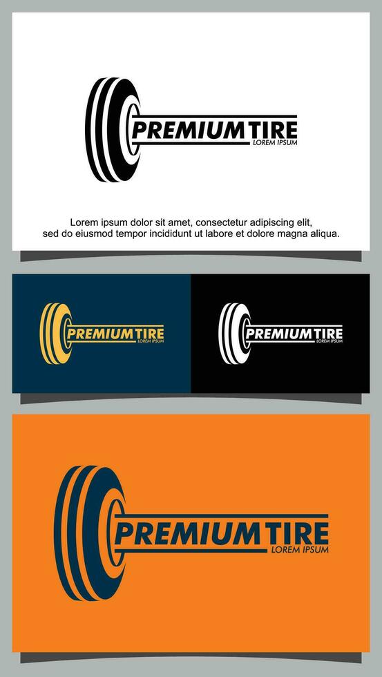 Vehicle tire logo template vector