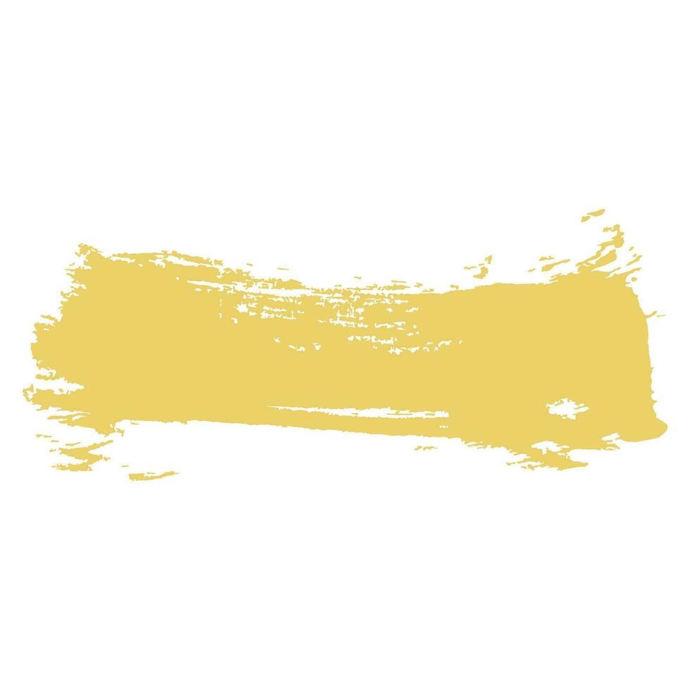 gold ink paint brush stroke vector