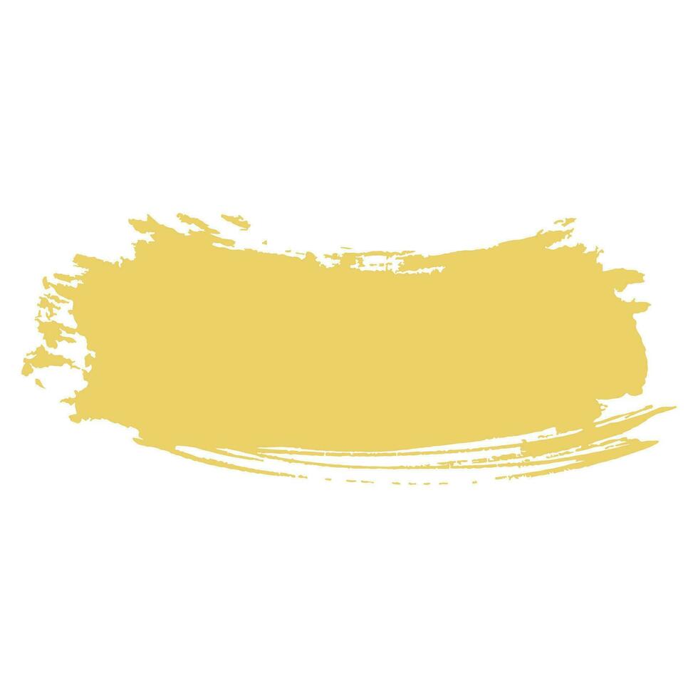 gold ink paint brush stroke vector