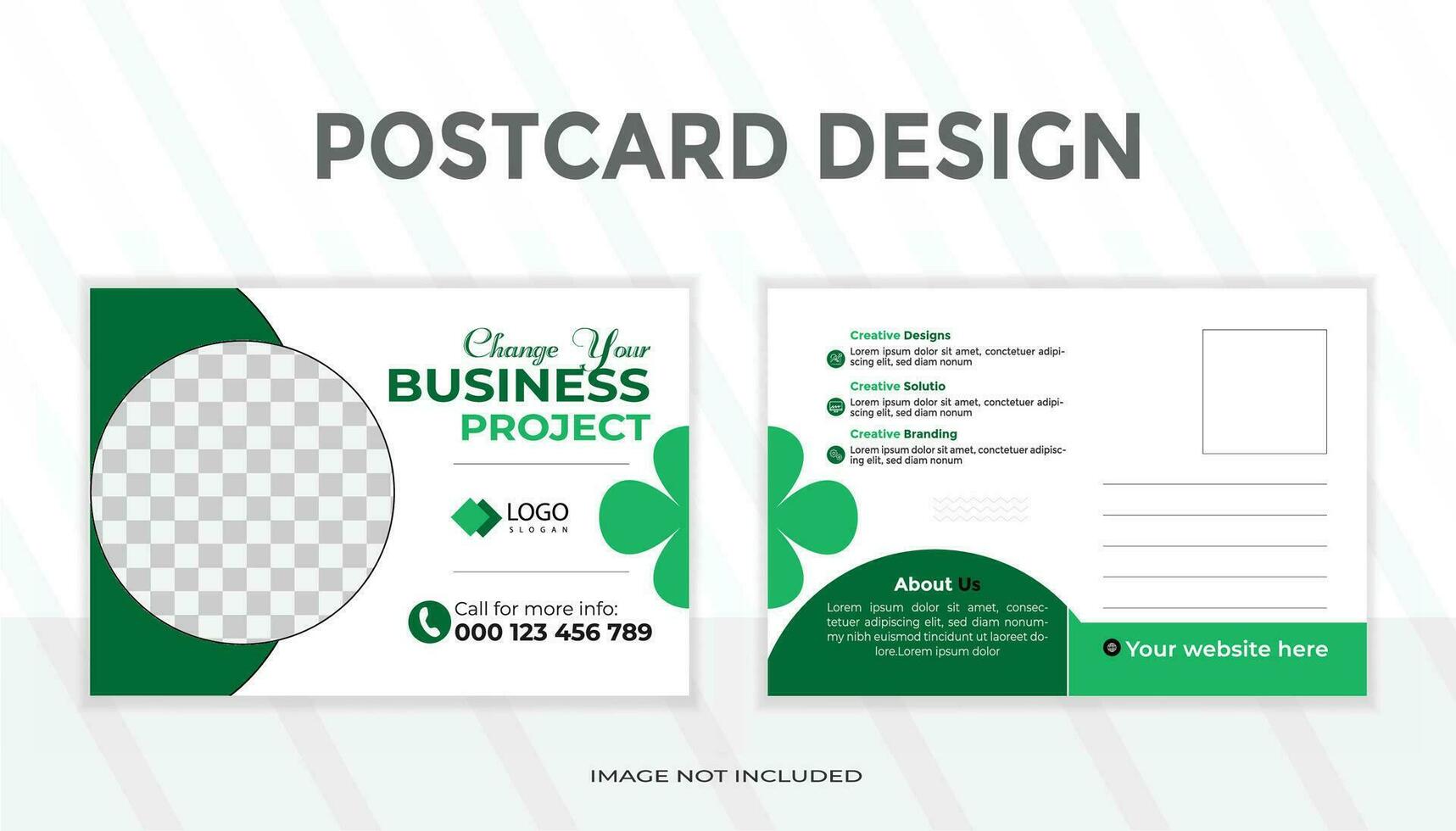 Creative modern corporate business postcard EDDM design template, amazing and modern postcard design, stylish corporate postcard design vector