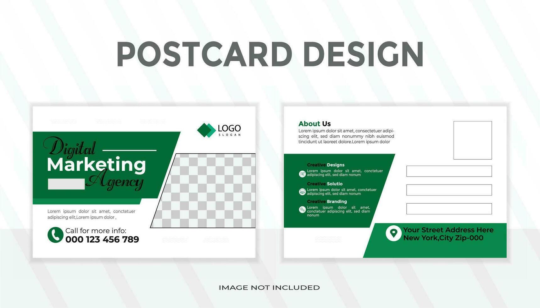 Creative modern corporate business postcard EDDM design template, amazing and modern postcard design, stylish corporate postcard design vector