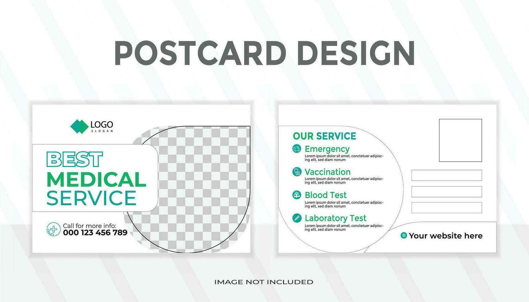 Creative modern corporate business postcard EDDM design template, amazing and modern postcard design, stylish corporate postcard design vector