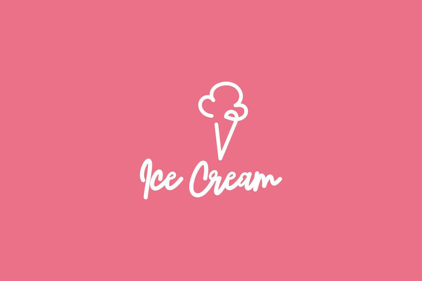 helado logo vector icono ilustración