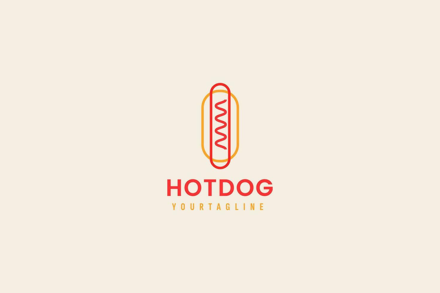 hot dog logo vector icon illustration