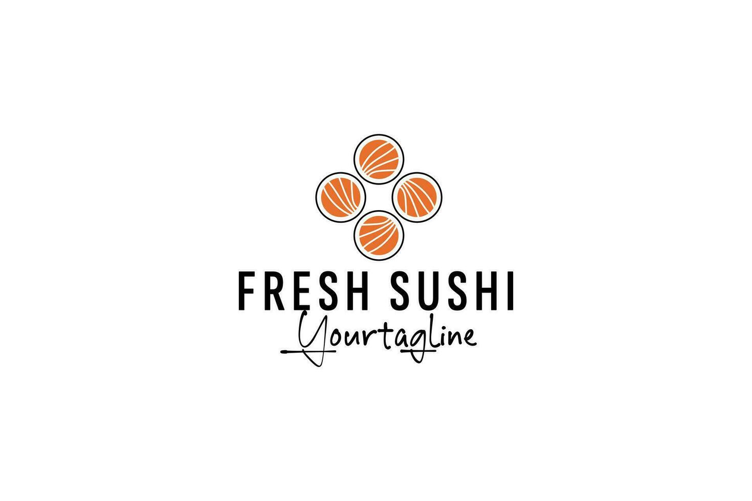 Sushi logo vector icono ilustración