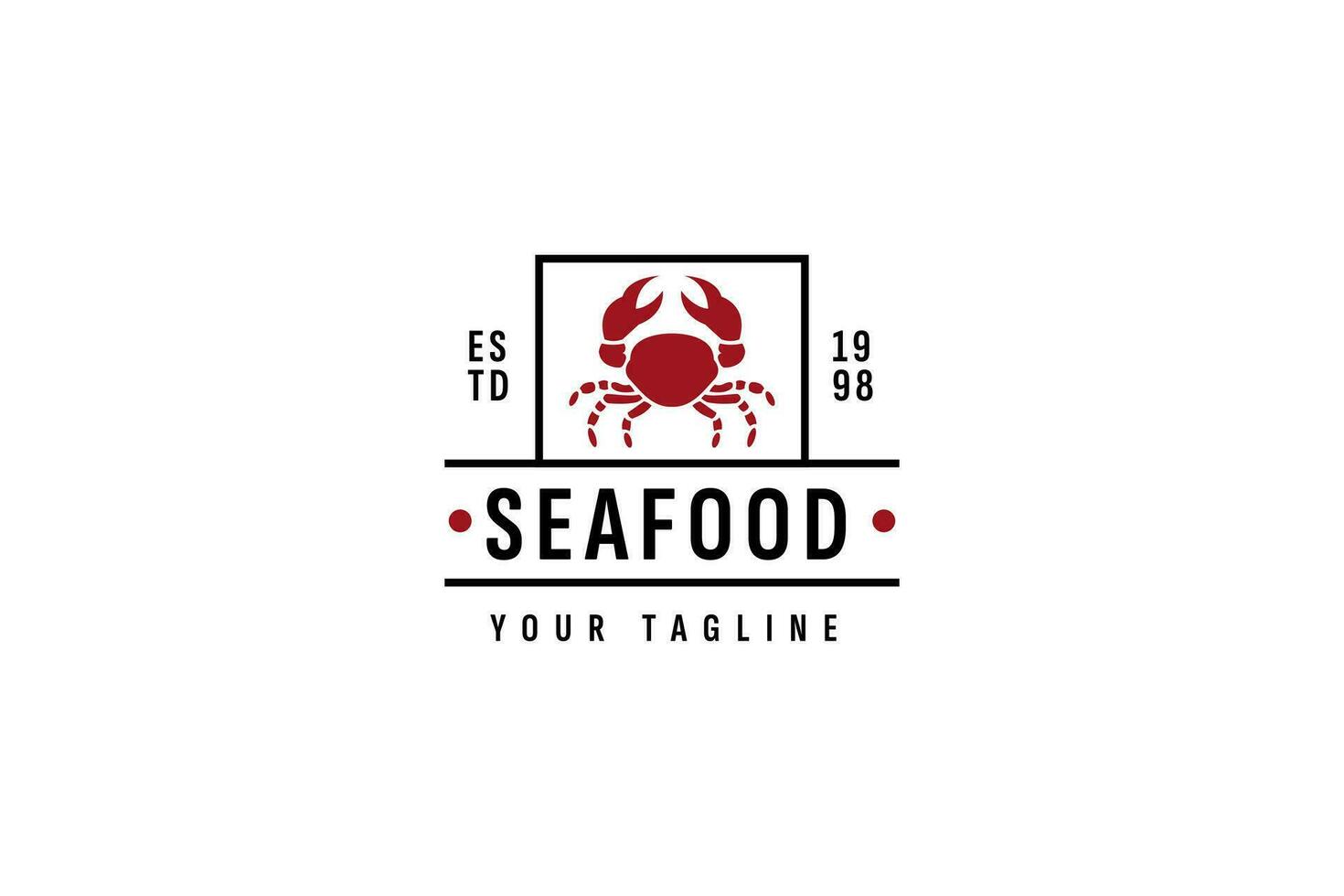 seafood logo vector icon illustration