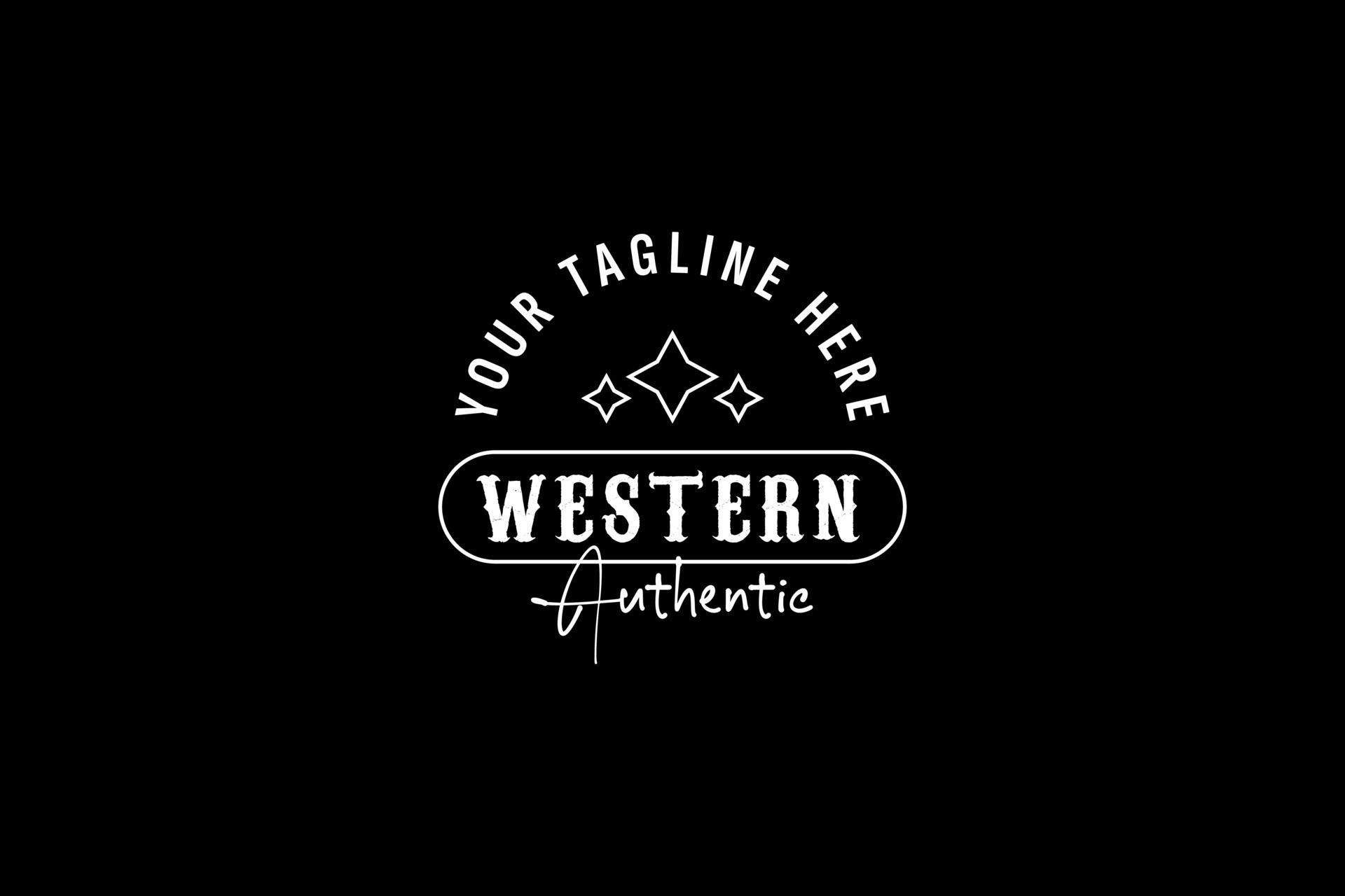 Vintage Country Emblem Typography for Western Bar Restaurant Logo ...