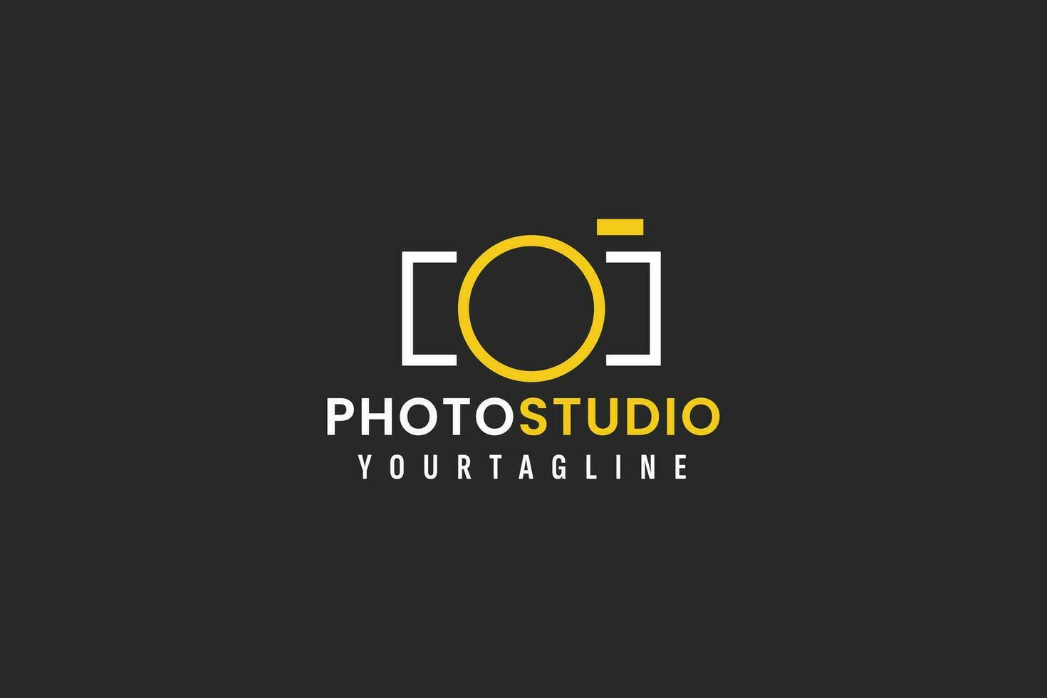 photo studio logo vector icon illustration