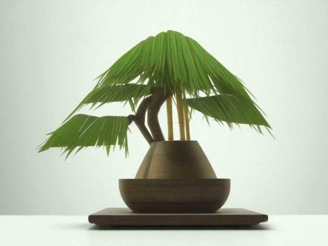 Beautiful expensive bonsai tree on white background ai generated photo