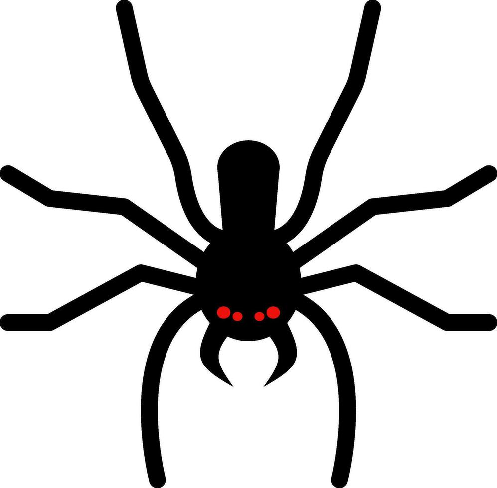 Scary spider icon vector for happy Halloween event. Halloween spider icon that can be used as symbol, sign or decoration. Spider icon graphic resource for Halloween theme vector design