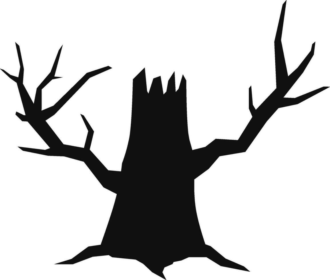 Dead tree icon vector for happy Halloween event. Halloween tree icon that can be used as symbol, sign or decoration. Spooky tree icon graphic resource for Halloween theme vector design