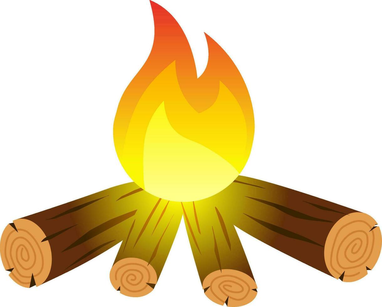 Bonfire icon vector for camp or winter event. Campfire icon for survival activity in cold season. Bonfire design as an icon, symbol, winter or camping activity
