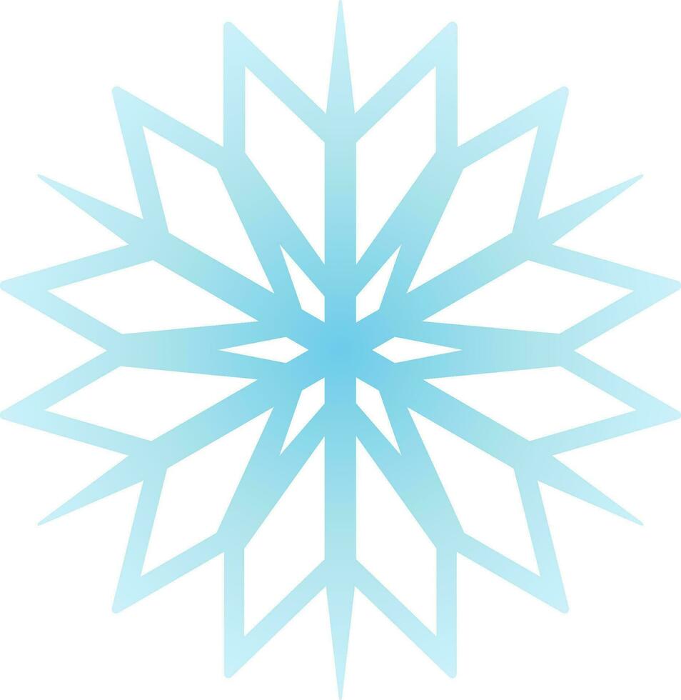 Snowflake icon vector for winter event. Simple snowflake vector in cold season. Snowflake design as an icon, symbol, winter or Christmas decoration