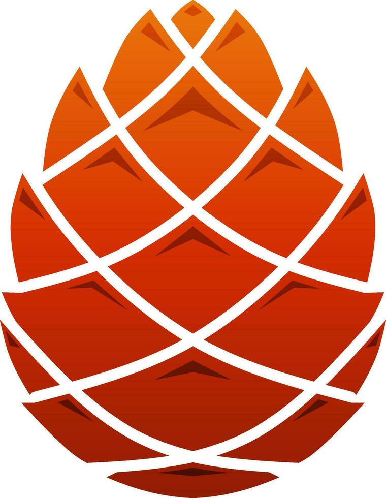 Autumn pinecone vector icon for fall season celebration. Conifer cone fall season icon from pine tree. Autumn graphic resource for autumn icon, sign, symbol or decoration