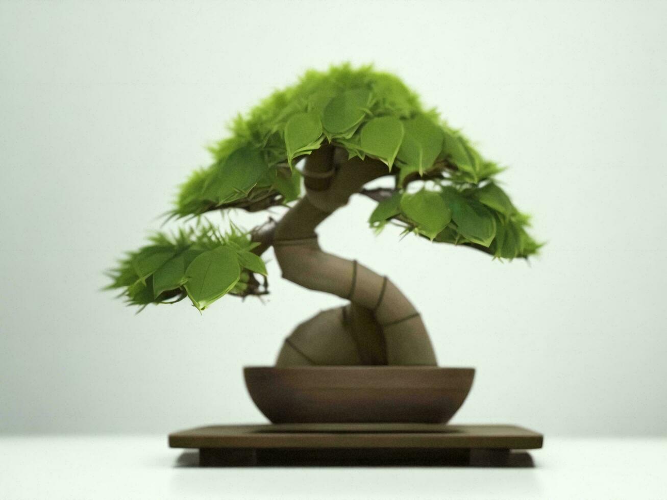 Beautiful expensive bonsai tree on white background ai generated photo