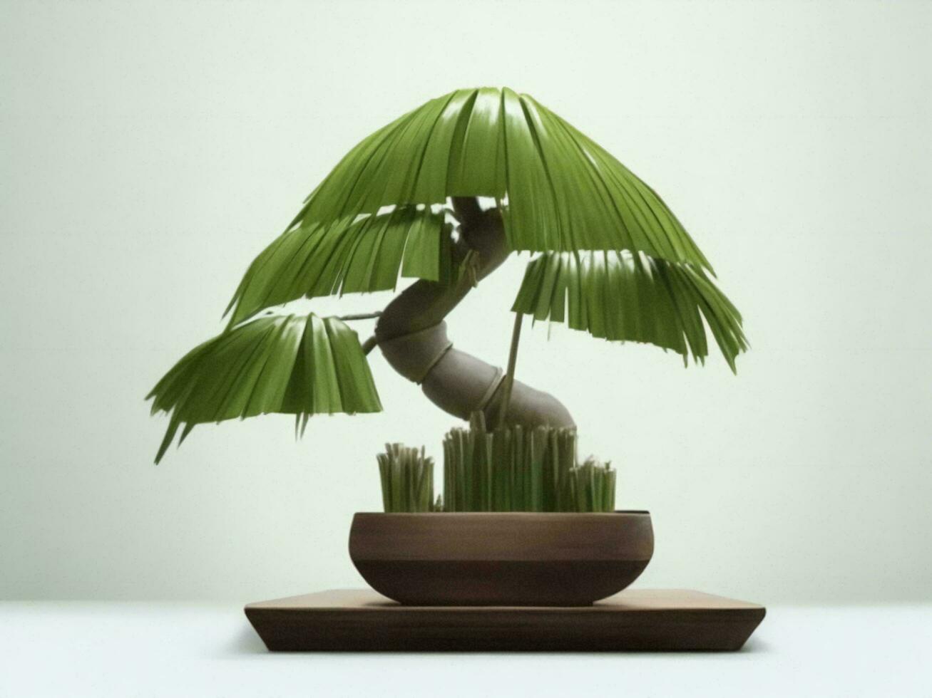 Beautiful expensive bonsai tree on white background ai generated photo