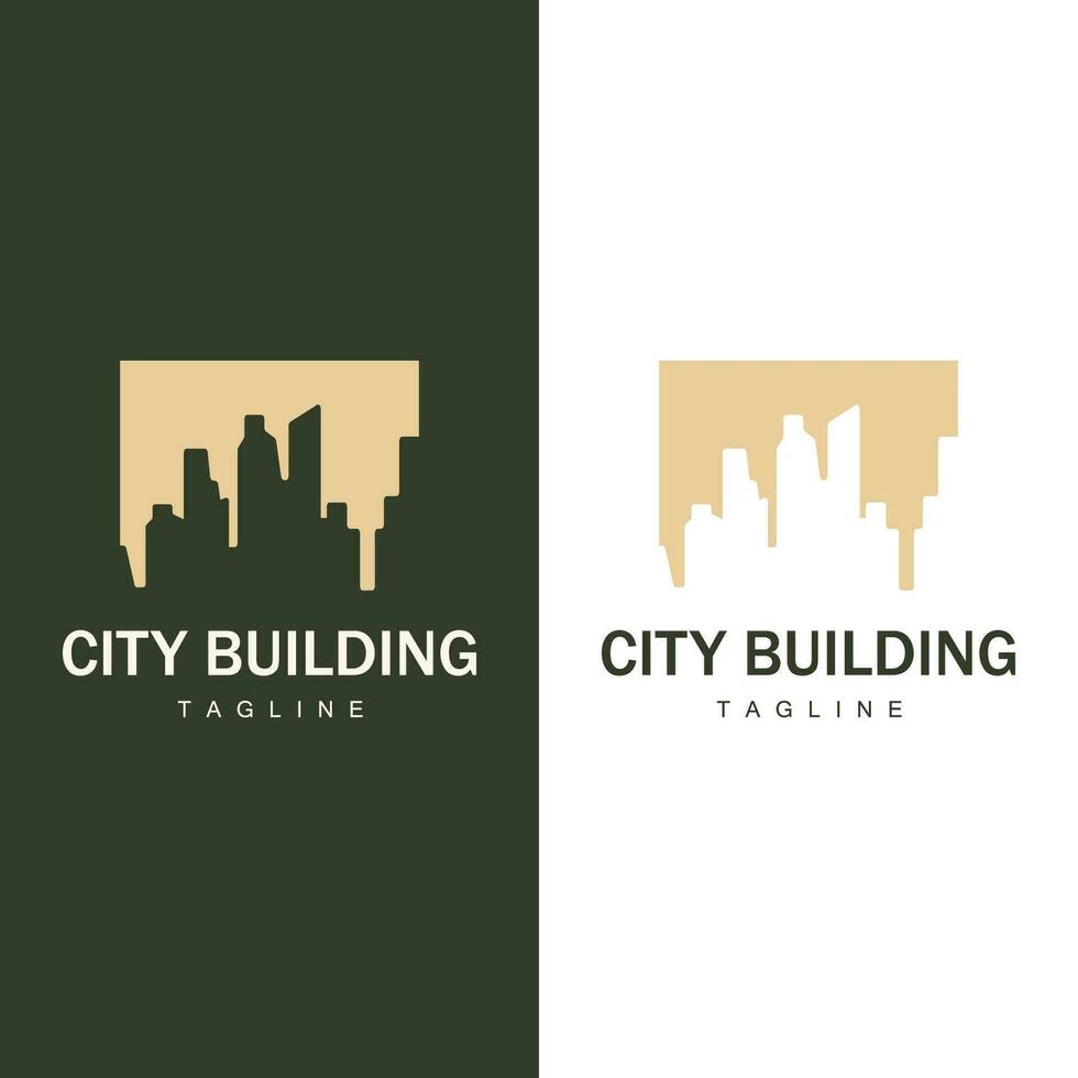 Skyline Building Logo, Simple Modern Design Vector Illustrator Template