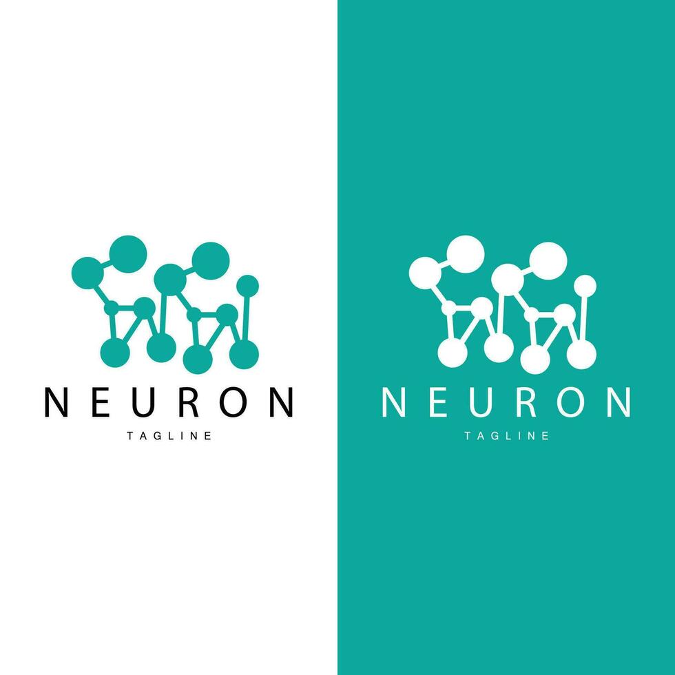 Neuron Logo, Cel Dna Network Vector, And Particle Technology, Simple Illustration Template Design vector