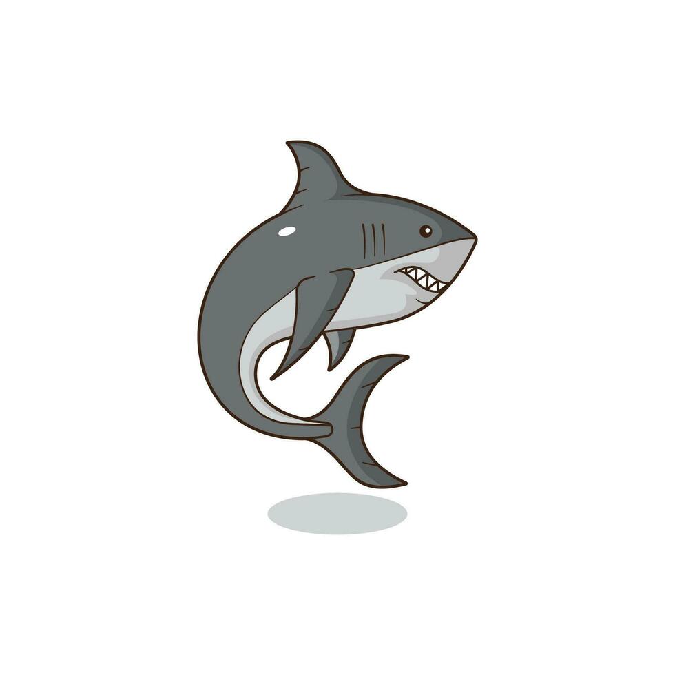 sharks in the ocean are strong 01 vector
