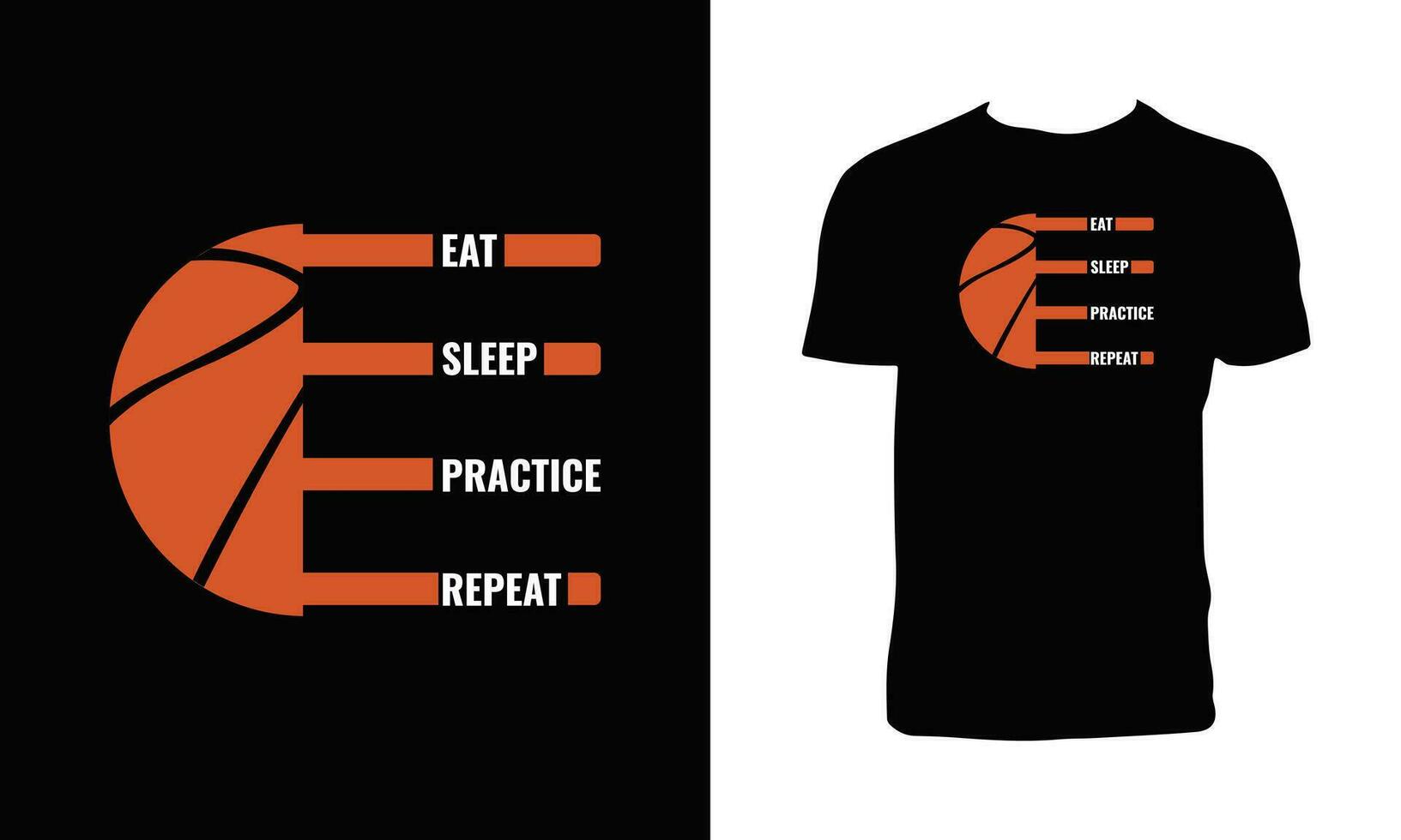 Creative Basketball T Shirt Design. vector