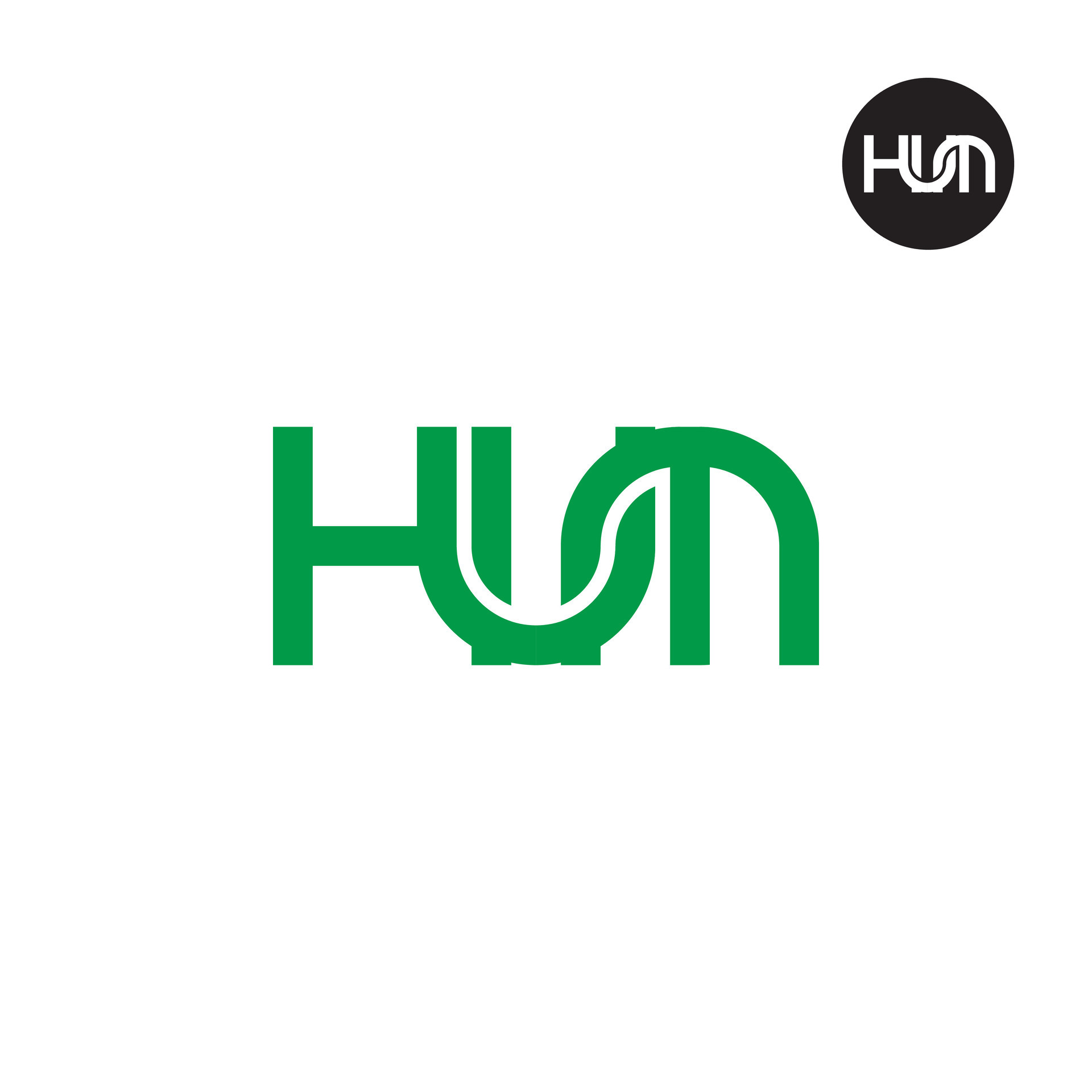 Letter HUM Monogram Logo Design 30509487 Vector Art at Vecteezy