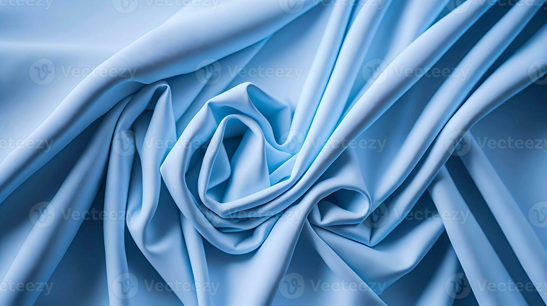 Blue luxury fabric background with fabric texture silk or wool textile material and 3d illustration. AI-Generated photo