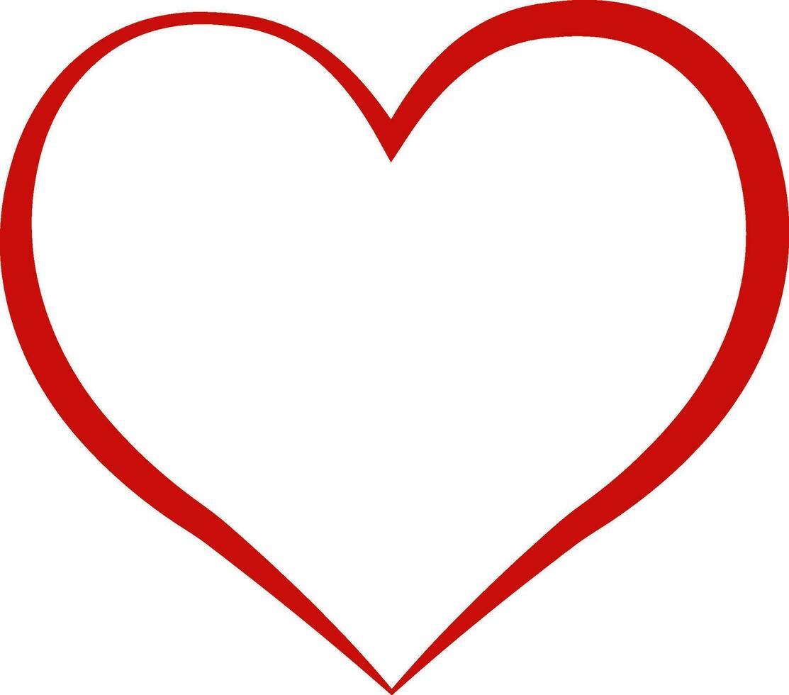 Heart outline red symbol friendship intimacy Valentines Day, love