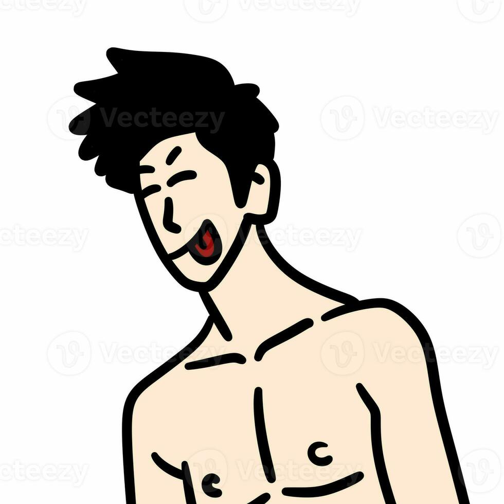 man in black underwear, illustration photo