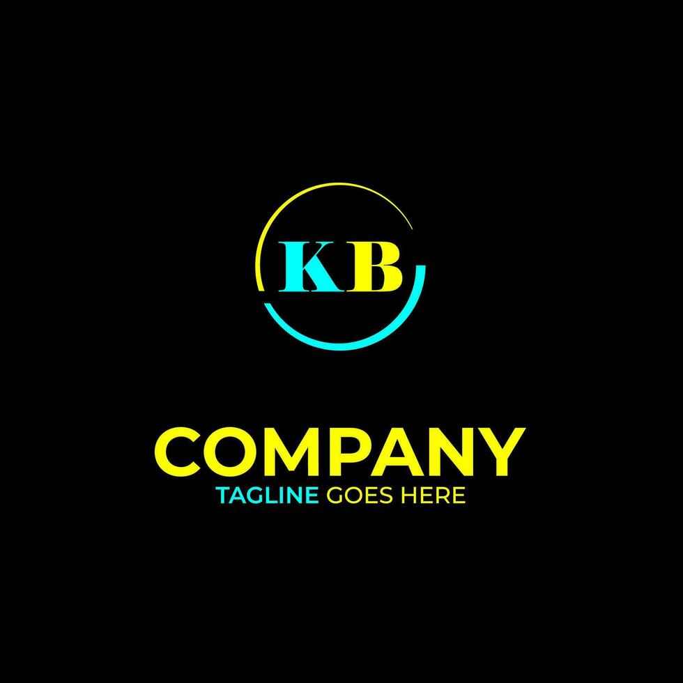 kb creativo moderno letras logo diseño modelo vector