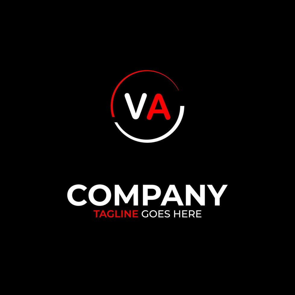 VA creative modern letters logo design template vector