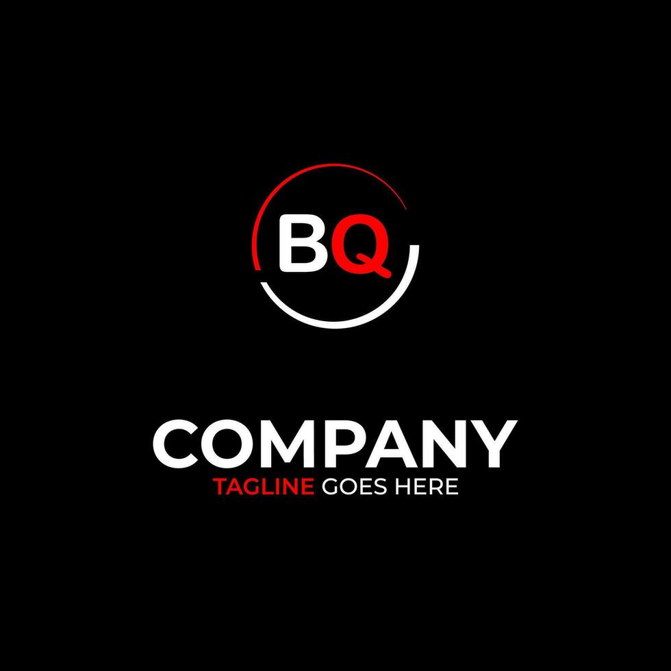 bq creativo moderno letras logo diseño modelo vector