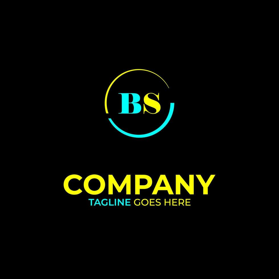 BS creative modern letters logo design template vector