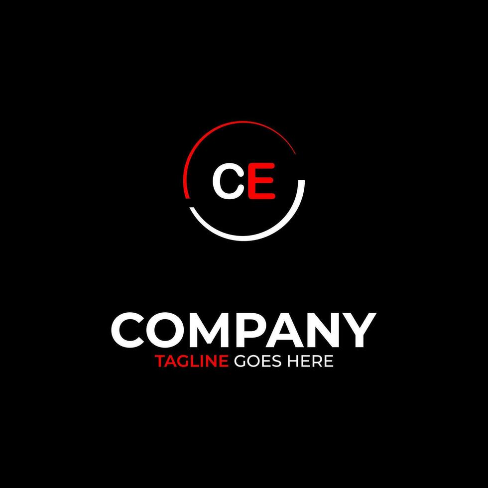 CE creative modern letters logo design template vector