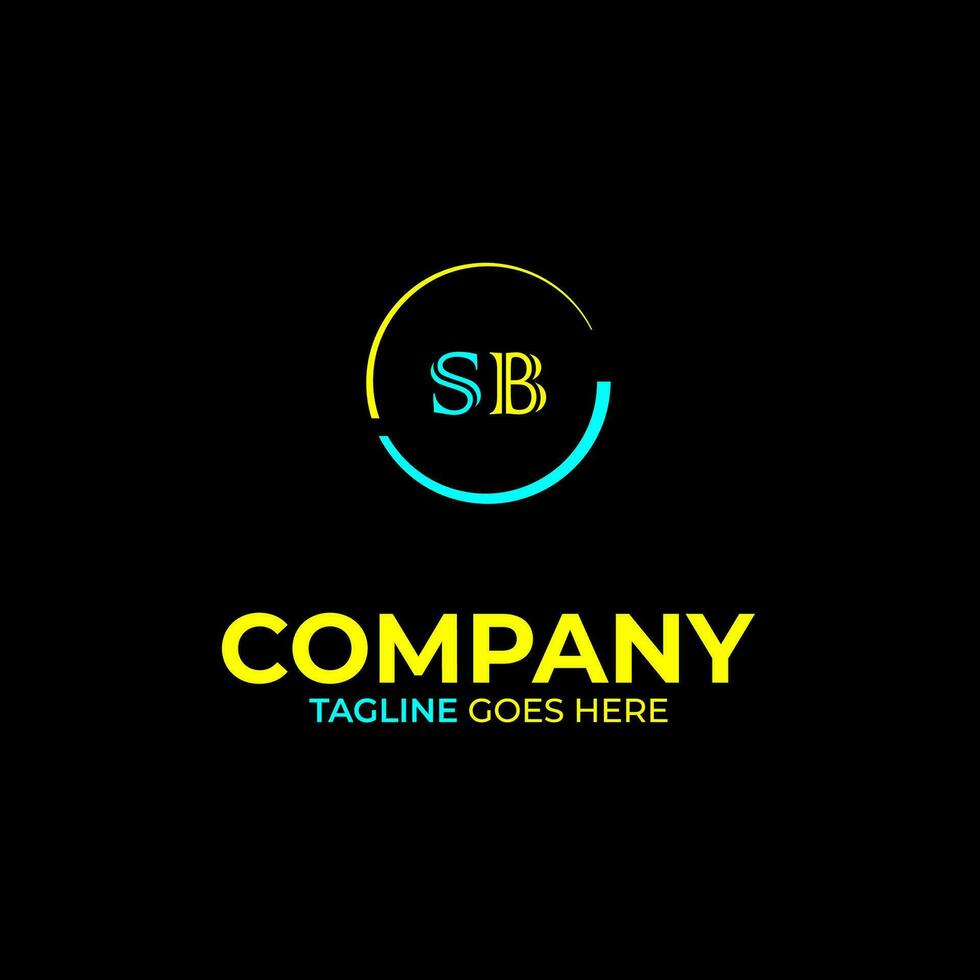 SB creative modern letters logo design template vector