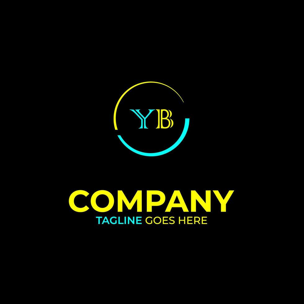 YB creative modern letters logo design template vector