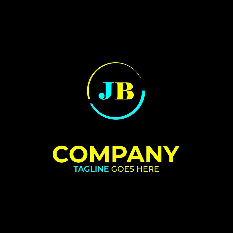 JB creative modern letters logo design template vector