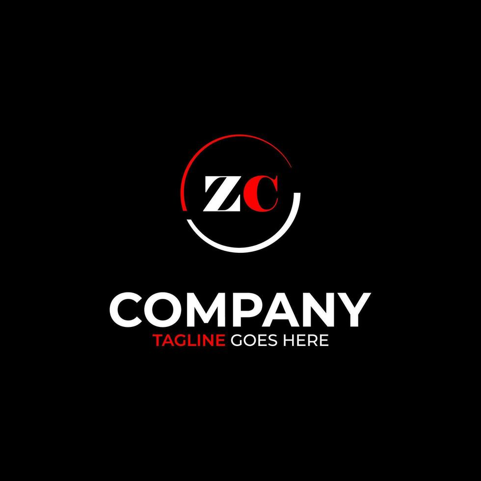 ZC creative modern letters logo design template vector